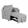 Furniture of America Aneira USBs Fabric Modular Light Gray Pull-Out Chair