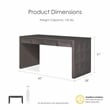 Furniture of America Dannen Solid Wood 3-Drawer Writing Desk in Black