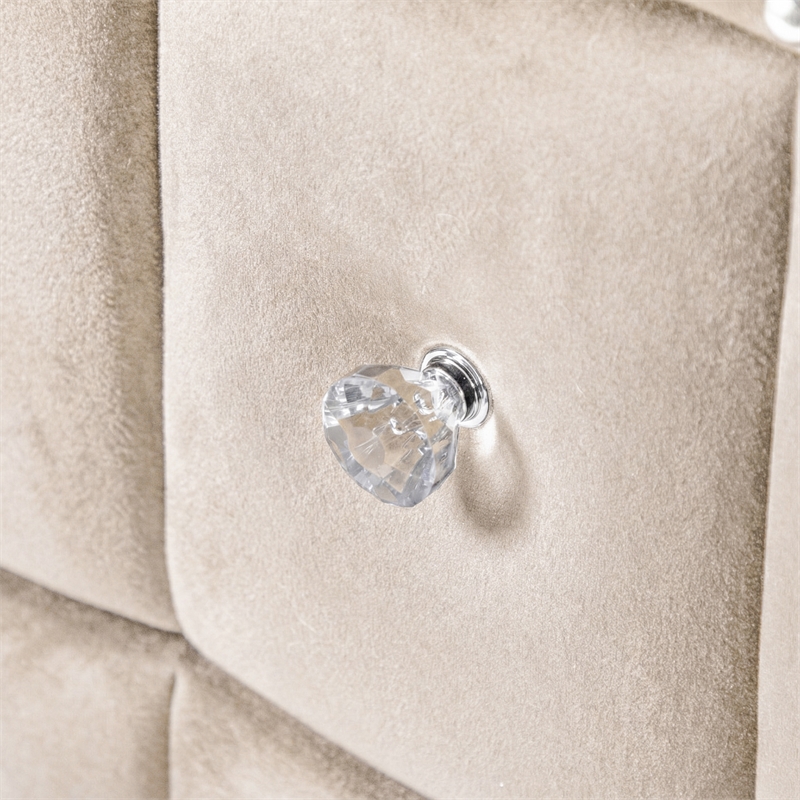 Furniture of America Regan Fabric Upholstered Full 3-Piece Bedroom Set in Beige