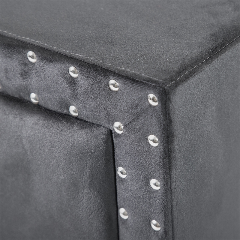 Furniture of America Regan Fabric Upholstered Queen 3-Piece Bedroom Set in Gray