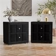 Furniture of America Regan Fabric Upholstered 2-Piece Bedroom Set in Black