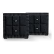 Furniture of America Regan Fabric Upholstered 2-Piece Bedroom Set in Black