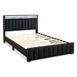 Furniture of America Regan Fabric Upholstered 2-Piece Bedroom Set in Black