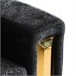 Furniture of America Afra Fabric Soft Curved Track Arm 2-Piece Sofa Set in Black