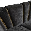 Furniture of America Afra Fabric Soft Curved Track Arm 2-Piece Sofa Set in Black