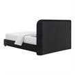 Furniture of America Suzanne Fabric Mattress Ready King Platform Bed in Black