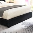 Furniture of America Suzanne Fabric Mattress Ready King Platform Bed in Black