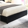 Furniture of America Suzanne Fabric Mattress Ready Full Platform Bed in Black