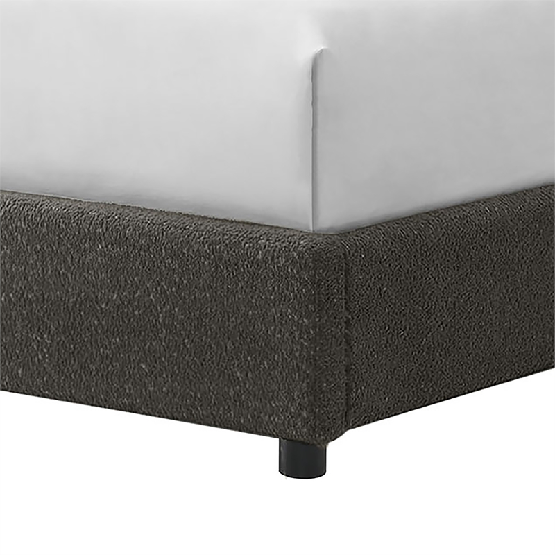 Furniture of America Suzanne Fabric Mattress Ready Full Platform Bed in Gray
