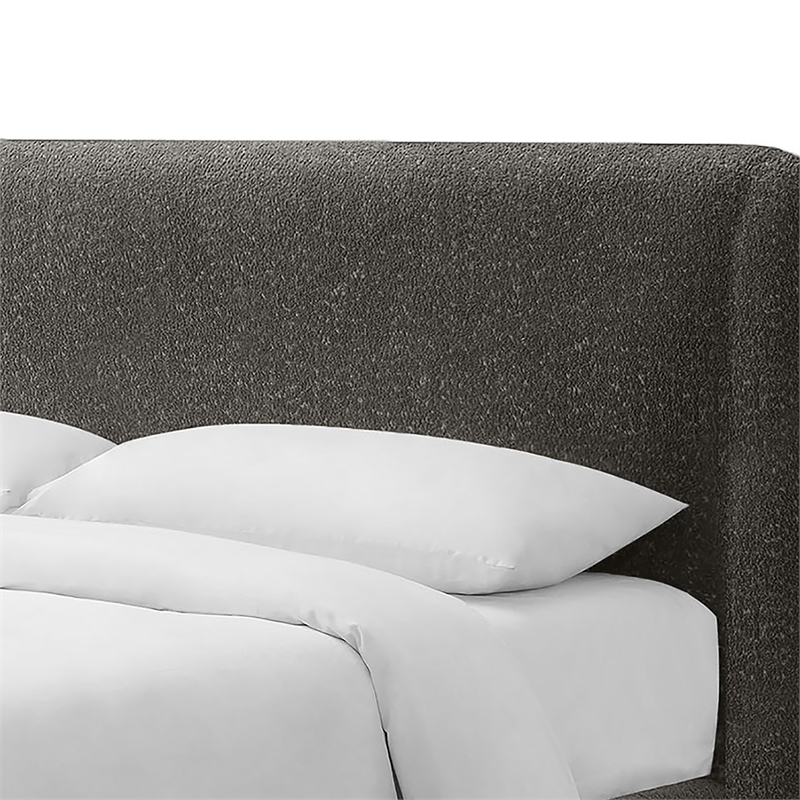 Furniture of America Suzanne Fabric Mattress Ready Full Platform Bed in Gray