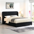Furniture of America Suzanne Fabric Mattress Ready Queen Platform Bed in Black