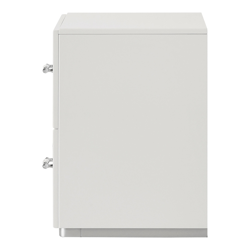 Furniture of America Quince Solid Wood 2-Drawer Nightstand in White