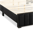 Furniture of America Regan Fabric Storage Full Bed with LED and USB in Black
