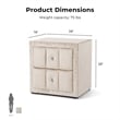 Furniture of America Regan Fabric Upholstered 2-Drawer Nightstand in Beige