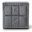 Furniture of America Regan Fabric Upholstered 2-Drawer Nightstand in Gray