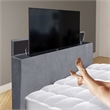 Furniture of America Jolyon Wood 3D Fireplace Bluetooth USB King Bed in Gray