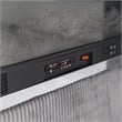 Furniture of America Jolyon Wood 3D Fireplace Bluetooth USB Queen Bed in Gray