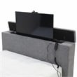 Furniture of America Jolyon Wood 3D Fireplace Bluetooth USB Queen Bed in Gray