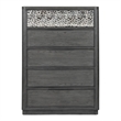 Furniture of America Selyra Solid Wood Dovetail 5-Drawer Chest in Espresso