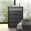 Furniture of America Selyra Solid Wood Dovetail 5-Drawer Chest in Espresso