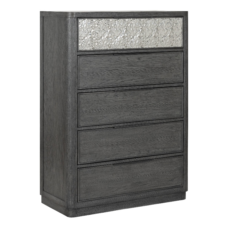 Furniture of America Selyra Solid Wood Dovetail 5-Drawer Chest in Espresso