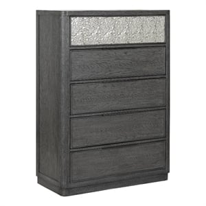 Furniture of America Selyra Solid Wood Dovetail 5-Drawer Chest in Espresso