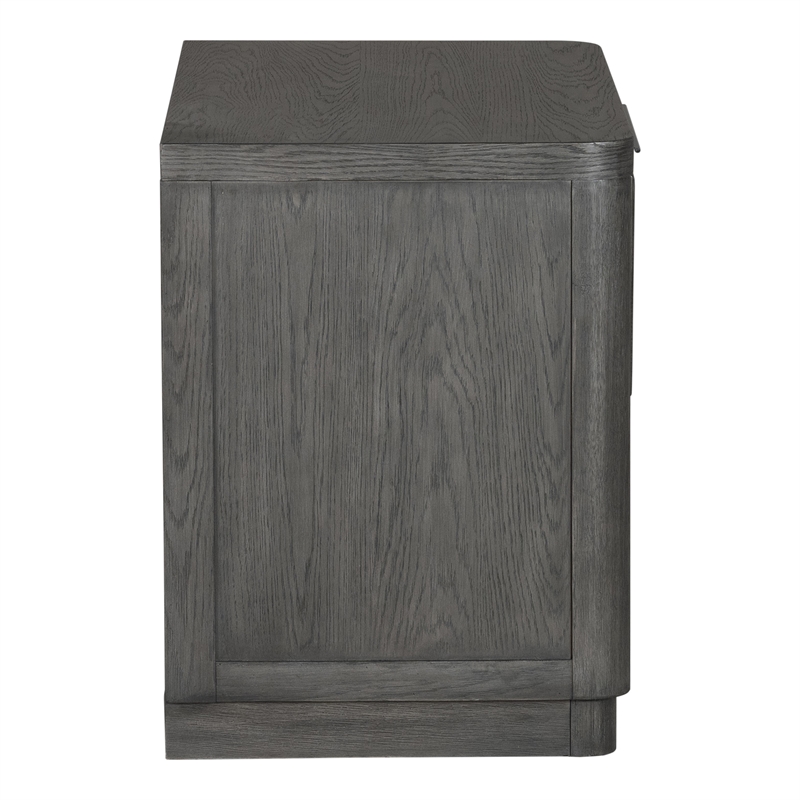 Furniture of America Selyra Solid Wood 1-Drawer Nightstand with USBs in Espresso