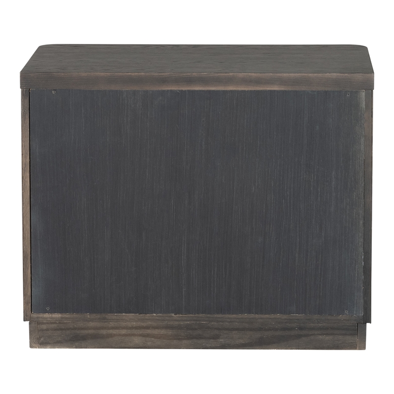 Furniture of America Selyra Solid Wood 1-Drawer Nightstand with USBs in Espresso