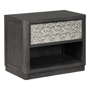 Furniture of America Selyra Solid Wood 1-Drawer Nightstand with USBs in Espresso