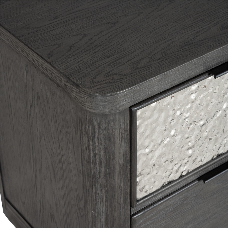 Furniture of America Selyra Solid Wood 2-Drawer Nightstand with USBs in Espresso