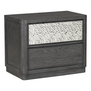 Furniture of America Selyra Solid Wood 2-Drawer Nightstand with USBs in Espresso