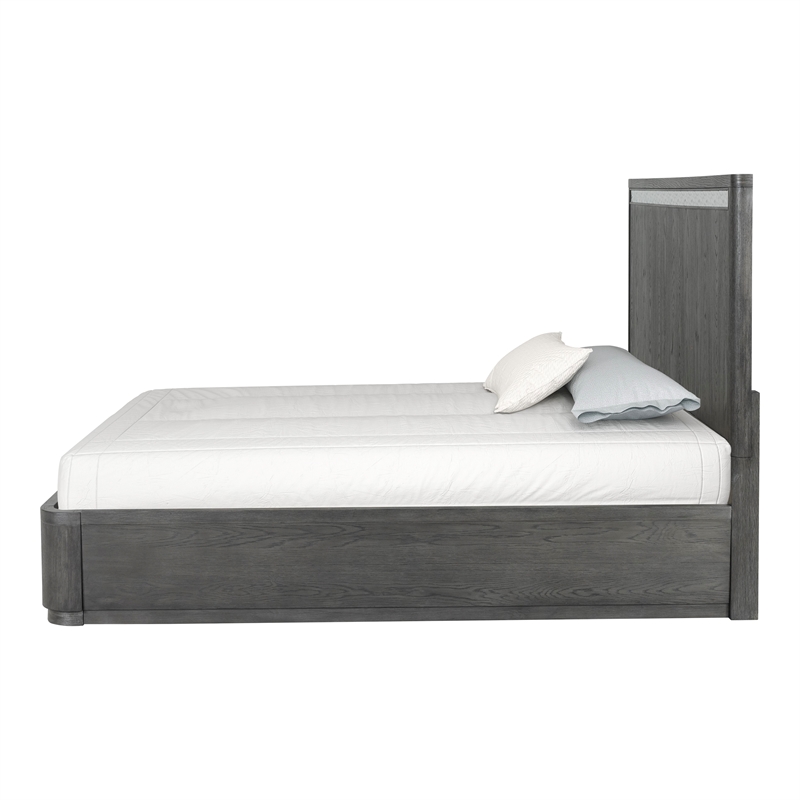Furniture of America Selyra Solid Wood Mattress Ready King Bed in Espresso
