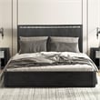 Furniture of America Selyra Solid Wood Mattress Ready King Bed in Espresso