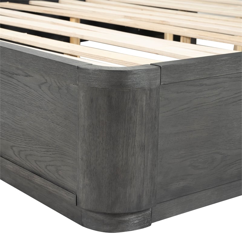 Furniture of America Selyra Solid Wood Mattress Ready King Bed in Espresso