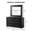 Furniture of America Lyle Solid Wood King 6-Piece Bedroom Set in Black
