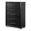 Furniture of America Lyle Solid Wood King 5-Piece Bedroom Set in Black