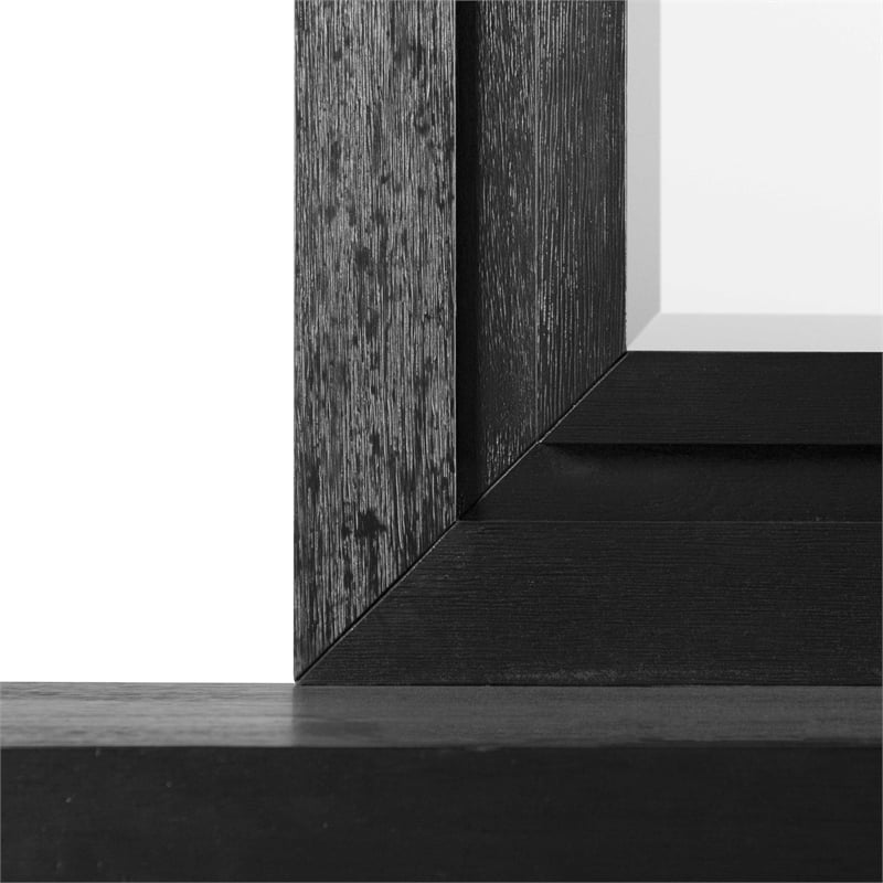 Furniture of America Lyle Solid Wood King 5-Piece Bedroom Set in Black