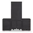 Furniture of America Lyle Solid Wood 2-Piece Vanity Set with Stool in Black