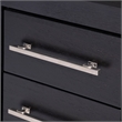Furniture of America Lyle Solid Wood 2-Piece Vanity Set with Stool in Black