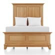 Furniture of America Yardley Solid Wood Panel Headboard Twin Bed in Oak