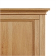 Furniture of America Yardley Solid Wood Panel Headboard Twin Bed in Oak