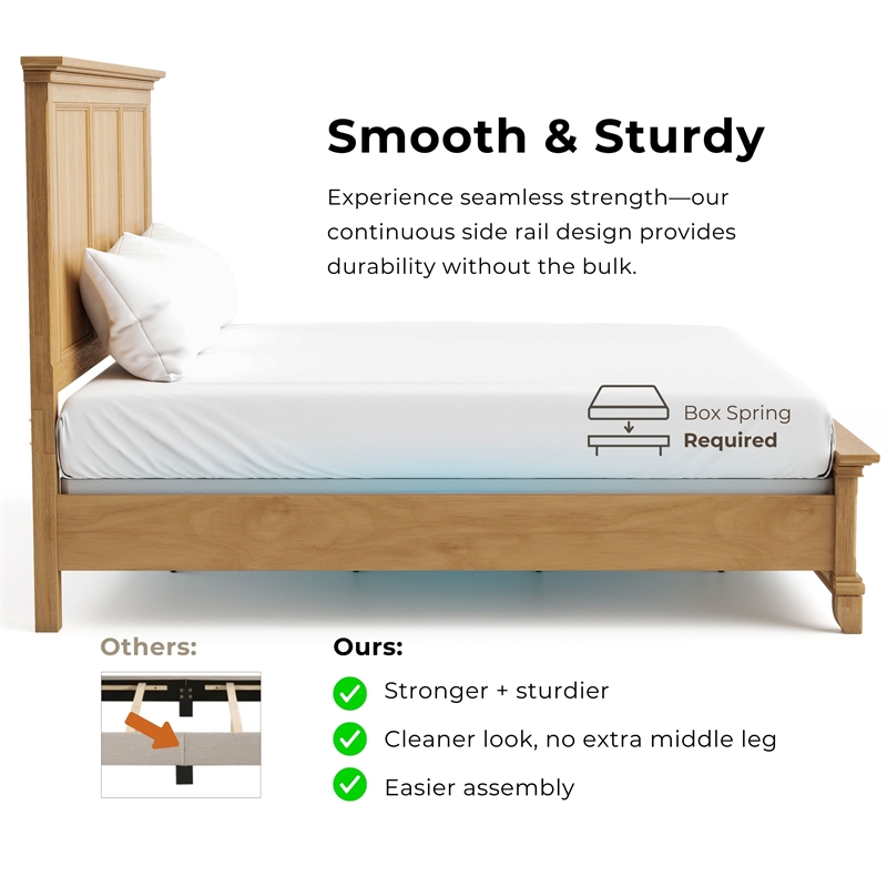Furniture of America Yardley Solid Wood Panel Headboard Twin Bed in Oak