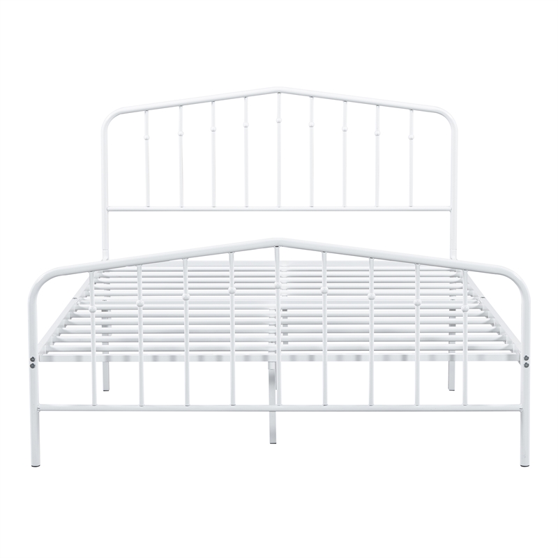 Furniture of America Kirst Metal Frame Full Platform Bed in White