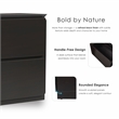 Furniture of America Nazaen Solid Wood Multi-Storage Server in Black