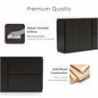 Furniture of America Nazaen Solid Wood Multi-Storage Server in Black