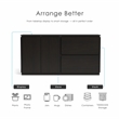 Furniture of America Nazaen Solid Wood Multi-Storage Server in Black