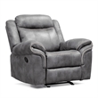 FOA Moya Faux Leather Warm Gray 3-Piece Manual Reclining Sofa Set