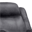 Furniture of America Moya Faux Leather Manual Glider Recliner in Black