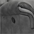 Furniture of America Moya Faux Leather Manual Glider Recliner in Dark Gray
