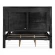 Furniture of America Lyle Solid Wood Queen Panel Bed with LED Headboard in Black